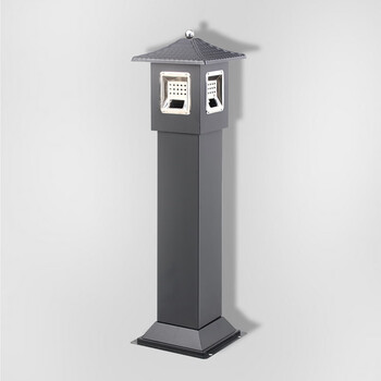 科力邦（Kelibang） 不锈钢烟灰柱 户外立式收纳烟灰桶烟蒂柱 吸烟区灭烟柱烟灰缸垃圾桶 KB3231 房顶形