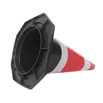 鼎红 70cm橡胶路锥反光锥雪糕筒桶圆锥交通设施路障锥道路挡车安全锥