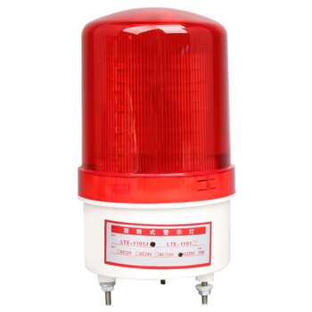 BOWERY声光报警灯LED频闪警示灯塔机灯路障指示安全信号灯车间报警灯LTE-1101J 220V蓝色1个