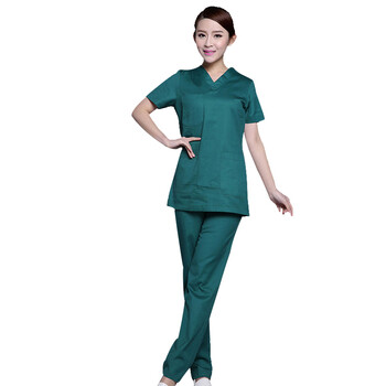 劳保佳 店铺技师服 耐高温工作服 手术室隔离衣短袖 男蓝色 S 可定制