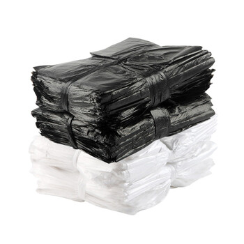 庄太太【黑45*45/2.0克1千个】企业酒店专用一次性白色平口加厚小垃圾袋45*45*50