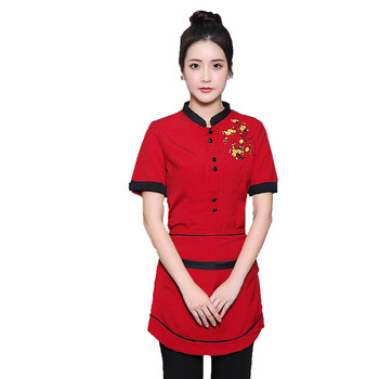 劳保佳 酒店服务员工作服 快餐饮连锁店衣服 中餐店前厅工装制服 男黑色 XL