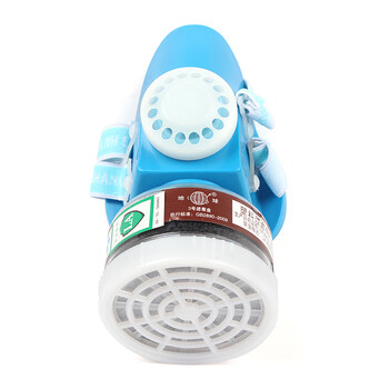 地球 2596A 3号防毒硅胶半面罩单滤盒防护有机气体及蒸汽 蓝 均码