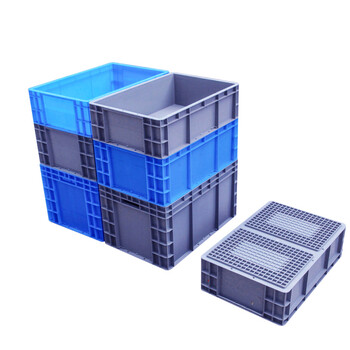 震迪物流箱加厚周转箱大号搬运塑料框eu食品筐605*400*340可定制