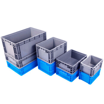 震迪物流箱加厚周转箱大号搬运塑料框eu食品筐605*400*340可定制