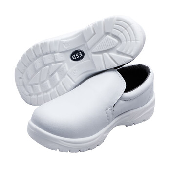 者也 白色防静电安全鞋钢头防砸劳保鞋无尘车间工作鞋 常规款43码