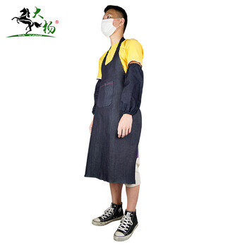 大杨251牛仔袖套 10双 长款松紧护袖工厂工地电焊劳保工作套袖