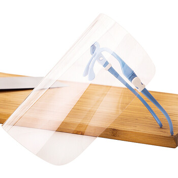 者也（ZYE）透明防护面具双面防雾炒菜防油溅面屏防油烟面罩防烫伤保护面罩防护眼镜护脸防油面屏 透明色