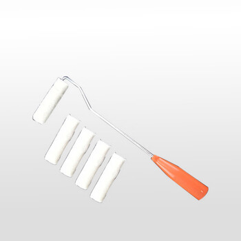 星工（XINGGONG）无死角滚筒刷乳胶漆油漆滚长毛刷墙工具 4寸超短毛滚筒5个+1个支架WF040