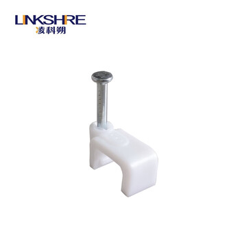 凌科朔(LINKSHIRE)钢钉线卡线钉子网线钉子6 8 10 12mm宽带电话电线卡墙钉线扣固线钉压线卡方形9mm 100只