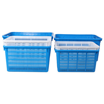 震迪大号周转箩塑料镂空快递筐水果蔬菜箩加厚610*425*355