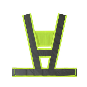 星工（XINGGONG）反光背心 交通安全服骑行施工环卫荧光衣反光衣 绿底灰条XGG-031