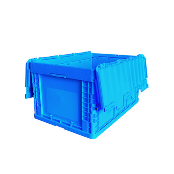创德/CHAIRBORNE 塑料折叠箱加厚全新PP料带盖注塑加厚周转筐周转箱仓储物流折叠筐