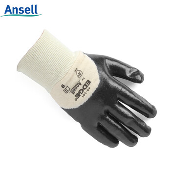 ANSELL安思尔 经济款丁腈橡胶涂层耐磨耐油手套定做48-501 9码 1付 交期5-7天