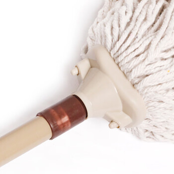 庄太太【2把起售】铁把圆头拖把铁杆大号吸水棉线拖布老式酒店公司工厂保洁地拖