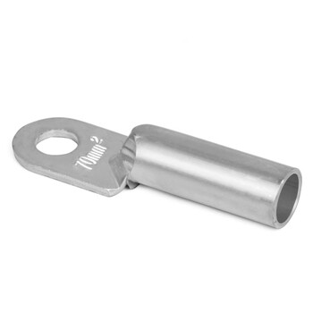 BOWERY DT铜鼻子电缆接头DT-70平方铜接线端子线鼻子紫铜镀锡线耳紫铜端子厂家配送 1个