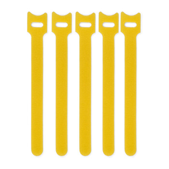 飞尔（FLYER）针形背对背魔术贴扎带 彩色自粘捆绑带 尼龙魔术贴【黄色猫型 12x150mm】200条装