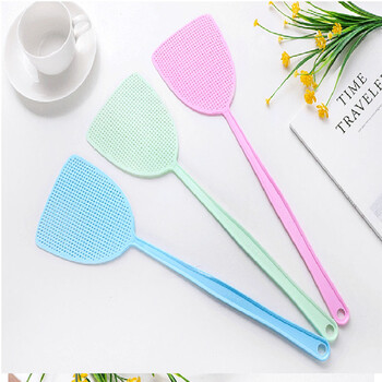 云筑  苍蝇拍 灭蚊拍 耐用网面加长柄 颜色随机 一个价格  不零售20把起售