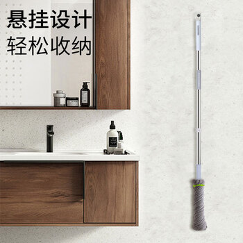 亿丽佳 必卡锁旋转拧水拖地免手洗纳米挤水拖布老式墩布 8件/组