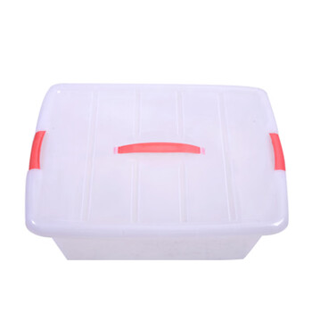 恬晨牌塑料桌面多规格透明收纳箱13L 化妆品玩具收纳盒零食整理箱储物箱超大加厚储物箱