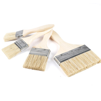 庄太太【高档长毛加厚1寸】油漆刷软毛刷子工业用无痕长柄1寸2寸3寸4寸8寸烧烤猪毛刷