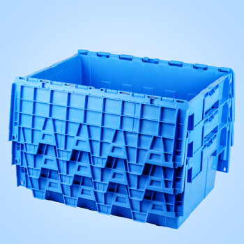 恒载恒载塑料周转箱全新料物流塑料框可插式带盖物料盒 600*400*365
