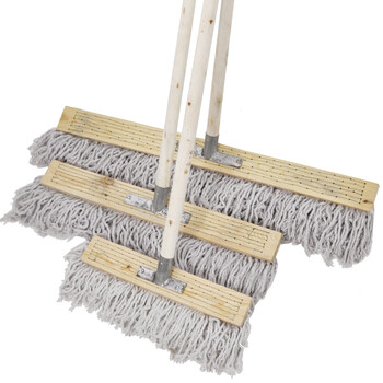 兰诗（LAUTEE）DM-060 木柄老式棉线拖把 工厂车间物业用大号尘推排拖 60厘米