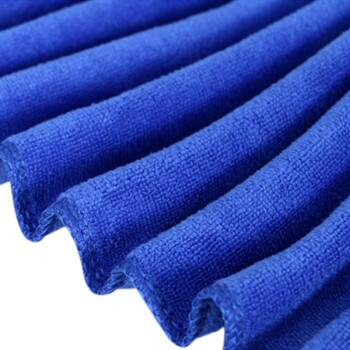 兰诗（LAUTEE）PA1044 蓝色微纤双面方巾毛巾 40*60