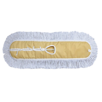 金诗洛 Kimslow KSL062 平板拖把 排拖 工厂酒店可替换棉纱拖把 尘推 地拖布工厂保洁110CM（黄-替换头）