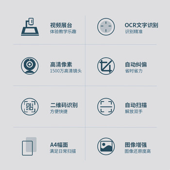维山（VIISAN）高拍仪1500万高清像素扫描仪远程网课教学投影录像A4硬底办公文件资料照片 VEP3800