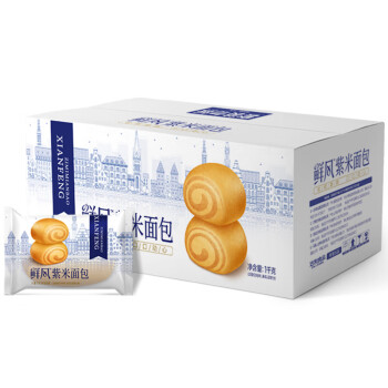 达利园 鲜风 软式面包 零食休闲食品 紫米面包 1000g,降价幅度3.8%