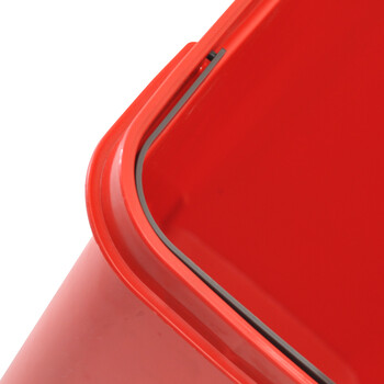 益美得 脚踏式分类垃圾桶小号脚踩带盖酒店垃圾桶 脚踏12L红色（有害垃圾）