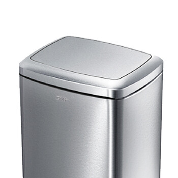 南 SF12-F03 南方摇摆盖环境桶  砂银钢 商用不锈钢垃圾桶 酒店宾馆客房果皮桶 容量12升