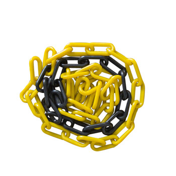 稳斯坦 WST200 塑料警示链条 路锥链条 隔离链子 链条 警示防护链条 隔离墩链条（6mm红白-5米）