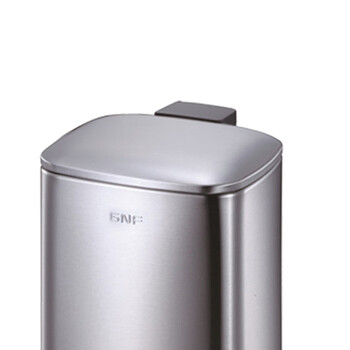 南 SJ8-F03 南方方形脚踏桶  砂银钢 商用酒店宾馆客房不锈钢垃圾桶 果皮桶 8升容量 防指纹