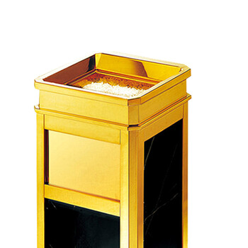 南 GPX-17B 方水晶 南方座地烟灰桶 镜金 办公楼立式座地烟灰桶户外垃圾箱大厅大堂电梯口烟灰桶