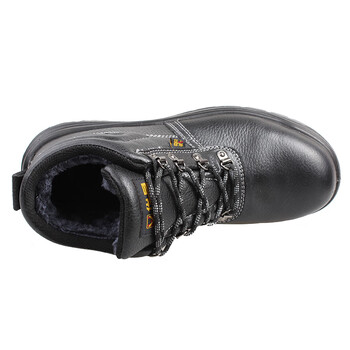 华昱HY0819钢头防砸6KV电工中帮绝缘鞋加绒防寒防冻保暖冬季功能鞋黑色定制39码1双