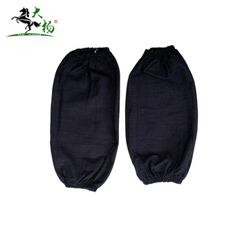 大杨251牛仔袖套 10双 长款松紧护袖工厂工地电焊劳保工作套袖