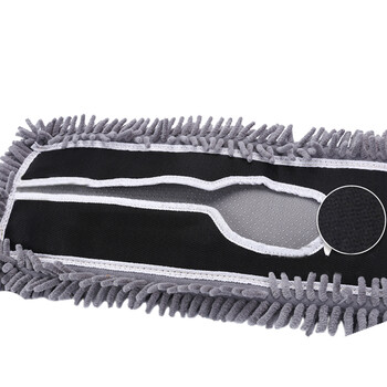 海斯迪克 尘推平板拖把排拖 60CM换洗布颜色随机 办公室家政工厂车间商场保洁吸水去污可拆卸 (1个装) HKW-70