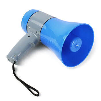 者也 120秒手持录音喊话器大音量大功率叫卖喇叭锂电池导游卖货扩音器蓝色