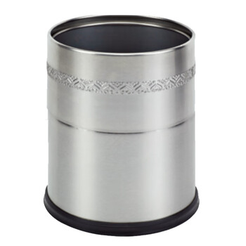 南 GPX-107B 南方双色浮雕花套装垃圾桶 不锈钢酒店宾馆商用客房垃圾桶 居家房间桶 果皮桶