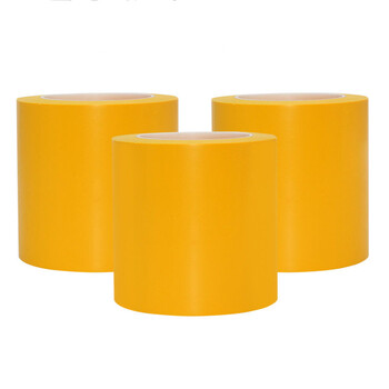 鸣固 警示胶带 地面安全划线警戒胶带 工厂仓库标识斑马线胶带 黄色10cm*33米 1卷装