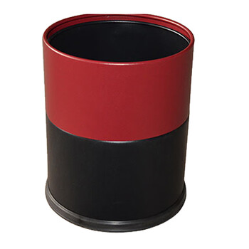 南 GPX-107 南方双色套装垃圾桶 枣红色套黑色 酒店宾馆商用客房不锈钢垃圾桶 居家房间桶 果皮桶