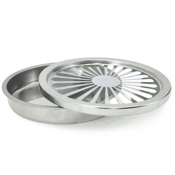 兰诗（LAUTEE）GPX-028 菊花格款圆形丽格桶 酒店商场立式座地垃圾桶烟灰桶 黑色