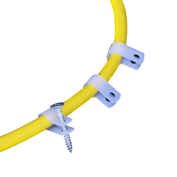 天旭R型线夹/U型线卡子电线固定架理线夹塑料夹线卡扣整线夹固定器R型5.2mm 1000个