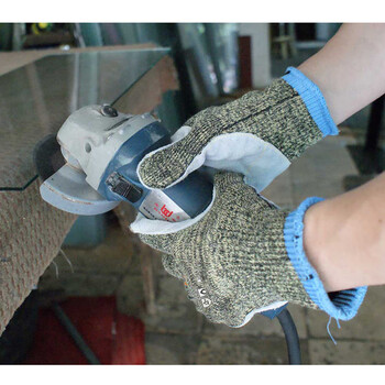 赛立特安全（SAFETY-INXS）ST58133 五级防切割手套 纤维编织衬里皮质手掌阻燃耐磨防穿刺9定做 1付