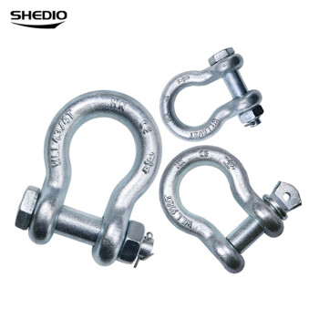 晟雕 美式弓型卸扣 3.25T 2吨吊装工具卡扣固定锁环镀锌马蹄扣扣起重吊环 4.75吨
