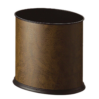 南 GPX-106B 南方椭圆单层垃圾桶 黄褐色皮 商用垃圾桶 酒店宾馆客房果皮桶