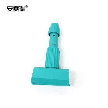 安赛瑞 美式加厚拖把夹式蜡拖 棉线打蜡墩布拖布 酒店餐厅医院用地拖 可拆洗 绿色 24451