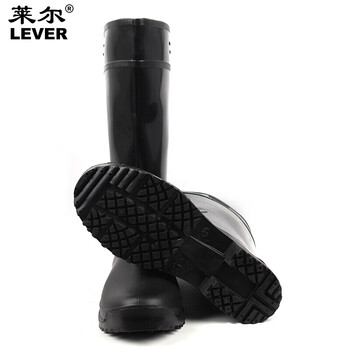 莱尔 SC-11-99 三防全黑耐酸碱水鞋 劳保中高筒 定做防水防油防化水靴1双41码